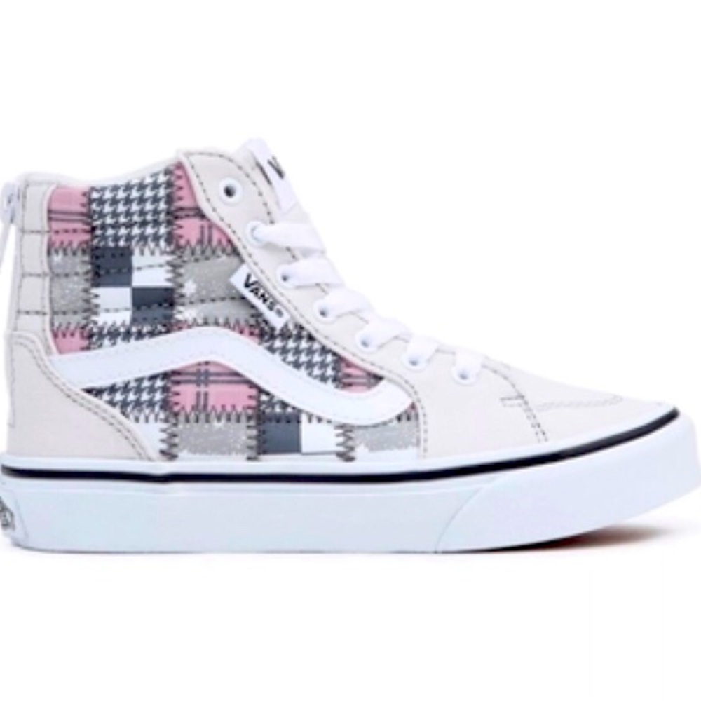 NWT! VANS Big Kids Youth Filmore Hi-top Patchwork Girls Sneakers. Size 3.5